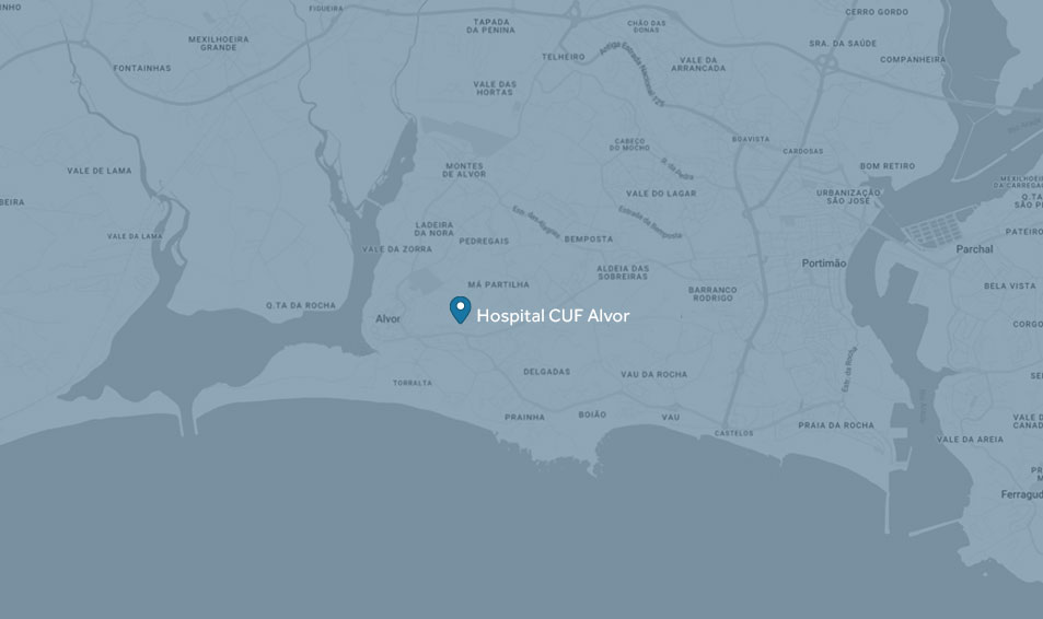 Hospital Particular do Algarve - Alvor — mapa